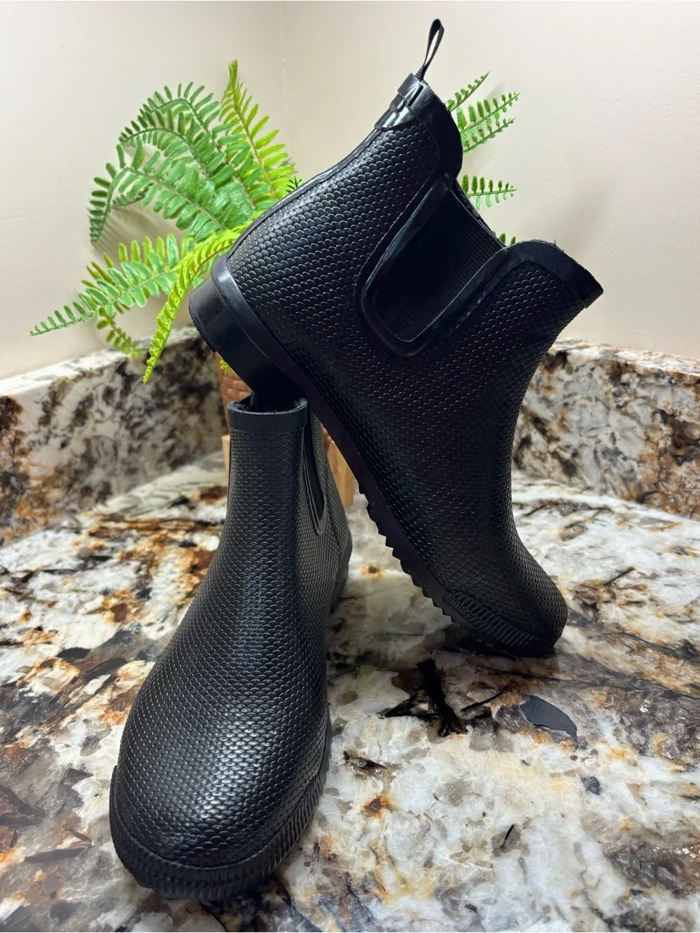 Cougar Black Women's Waterproof Chelsea Rain Boots